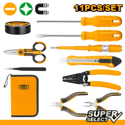 Ingco 5x100mm 11 Pcs Electricians Tools Set | HKETS0111 Ingco