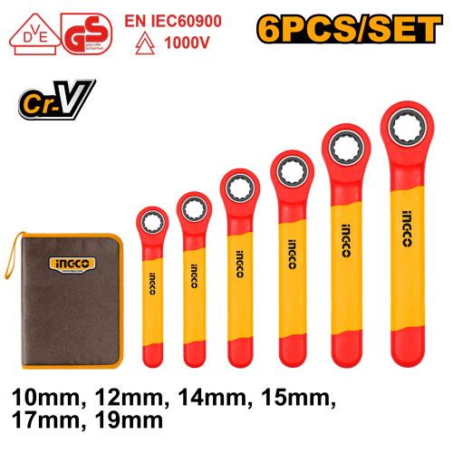 Ingco 6 Pcs Insulated Ratcheting Box Wrench Set | HKISPA0603 Ingco