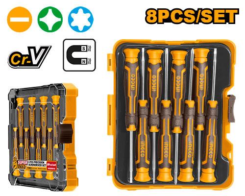 Ingco 8 Pcs Precision Screwdriver Set | HKSD0818 Ingco