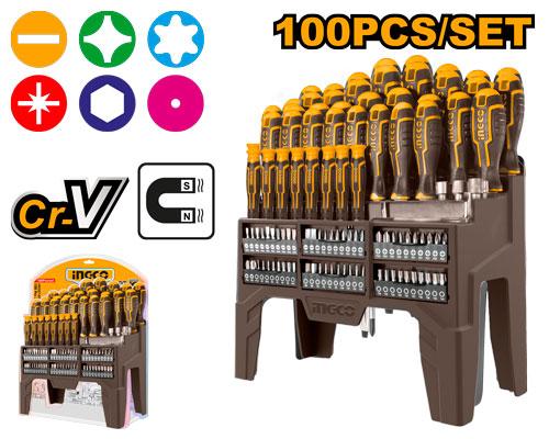 Ingco 100 Pcs Screwdriver Set | HKSD10028 Ingco