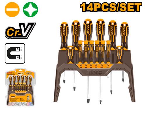 Ingco 14 Pcs Screwdriver and Precision Screwdriver Set | HKSD1428 Ingco