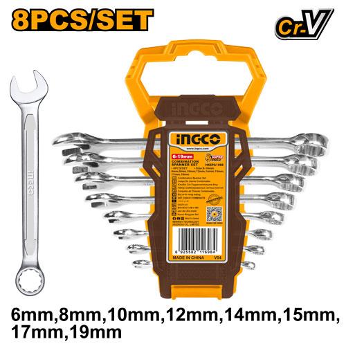 Ingco 8 Pcs Combination Spanner Set | HKSPA1088 Ingco