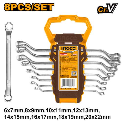 Ingco 8 Pcs Offset Ring Spanner Set | HKSPA3088 Ingco