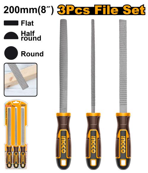Ingco 3 Pcs Wood File Set | HKTFW0308 Ingco