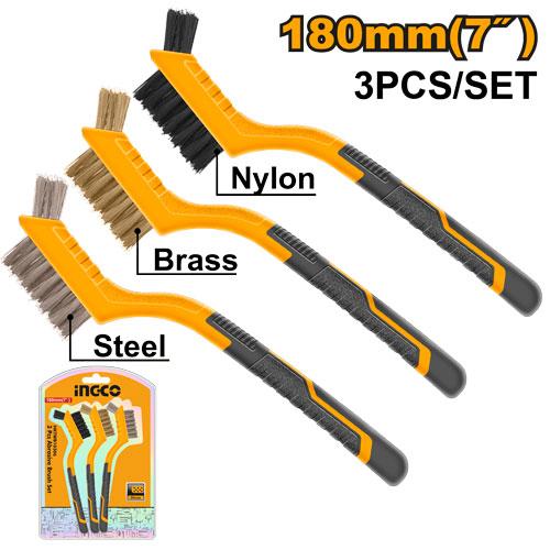 Ingco 180mm 3 Pcs Abrasive Brush Set | HKTWB10306 Ingco