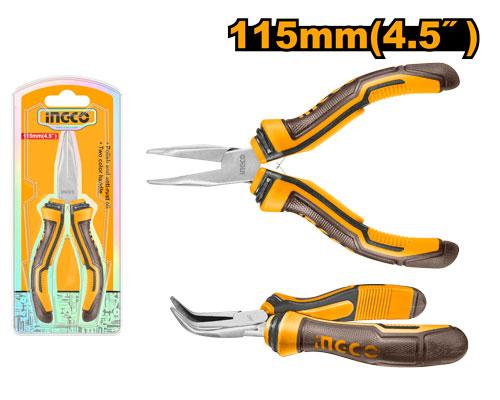 Ingco 4.5 inch/115mm Mini Bent Nose Pliers | HMBNP08115 Ingco