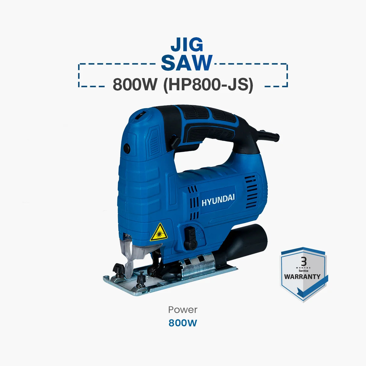 HYUNDAI 800W Electric Jig Saw Variable Speed Pendulum Action HP800-JS Hyundai