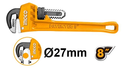 Ingco 8 inch 27mm Pipe Wrench | HPW0828 Ingco