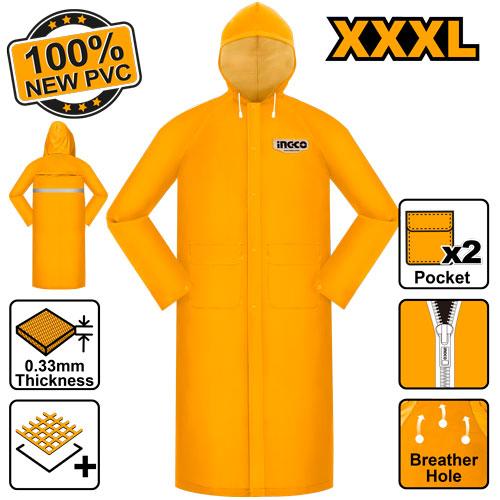 Ingco Size XXXL 120cm Rain coat | HRCTL031.XXXL Ingco