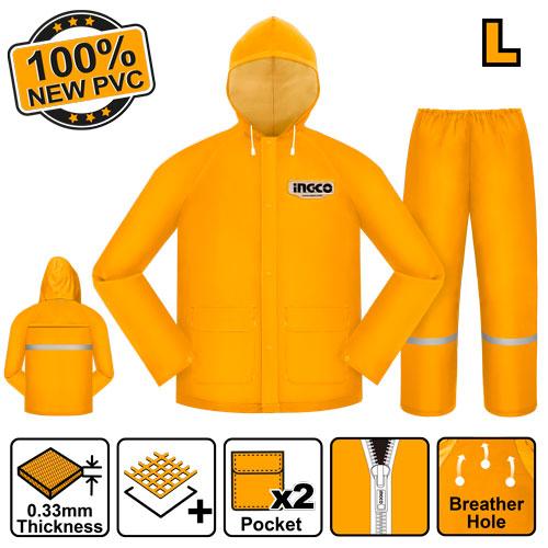 Ingco Size L Rain suit | HRCTSKT031.L Ingco