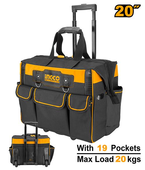 Ingco 20 inch Rolling Rigid Tool Bag | HRRTB2002 Ingco