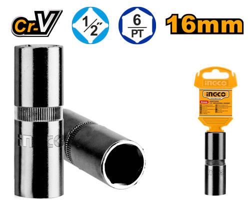 Ingco 16mm 1/2 Inch Spark Plug Socket | HSPS12161 Ingco