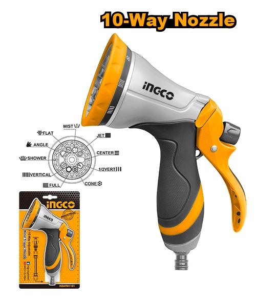 Ingco 10-Pattern Metal Trigger Nozzle | HZATN1101 Ingco