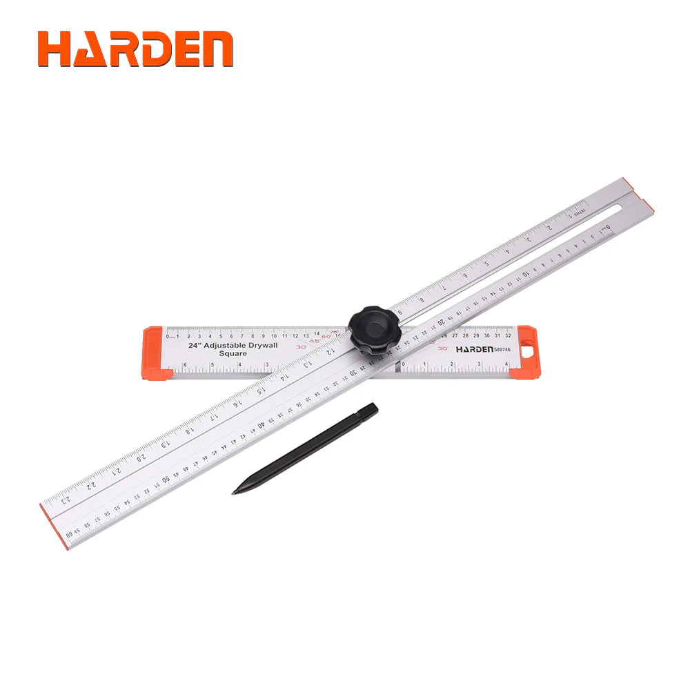 HARDEN 580746 24-Inch (600mm) Professional Adjustable Aluminum T-Square