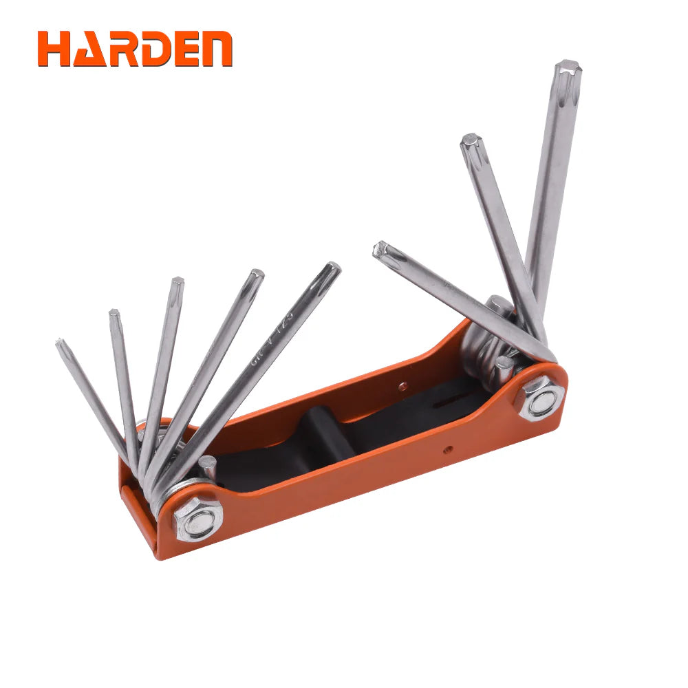 HARDEN 540612 8-in-1 Professional Folding Torx Key Wrench Set