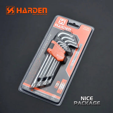 Harden 9pc Long Torx Key Wrench Set T10-T50 | 540604