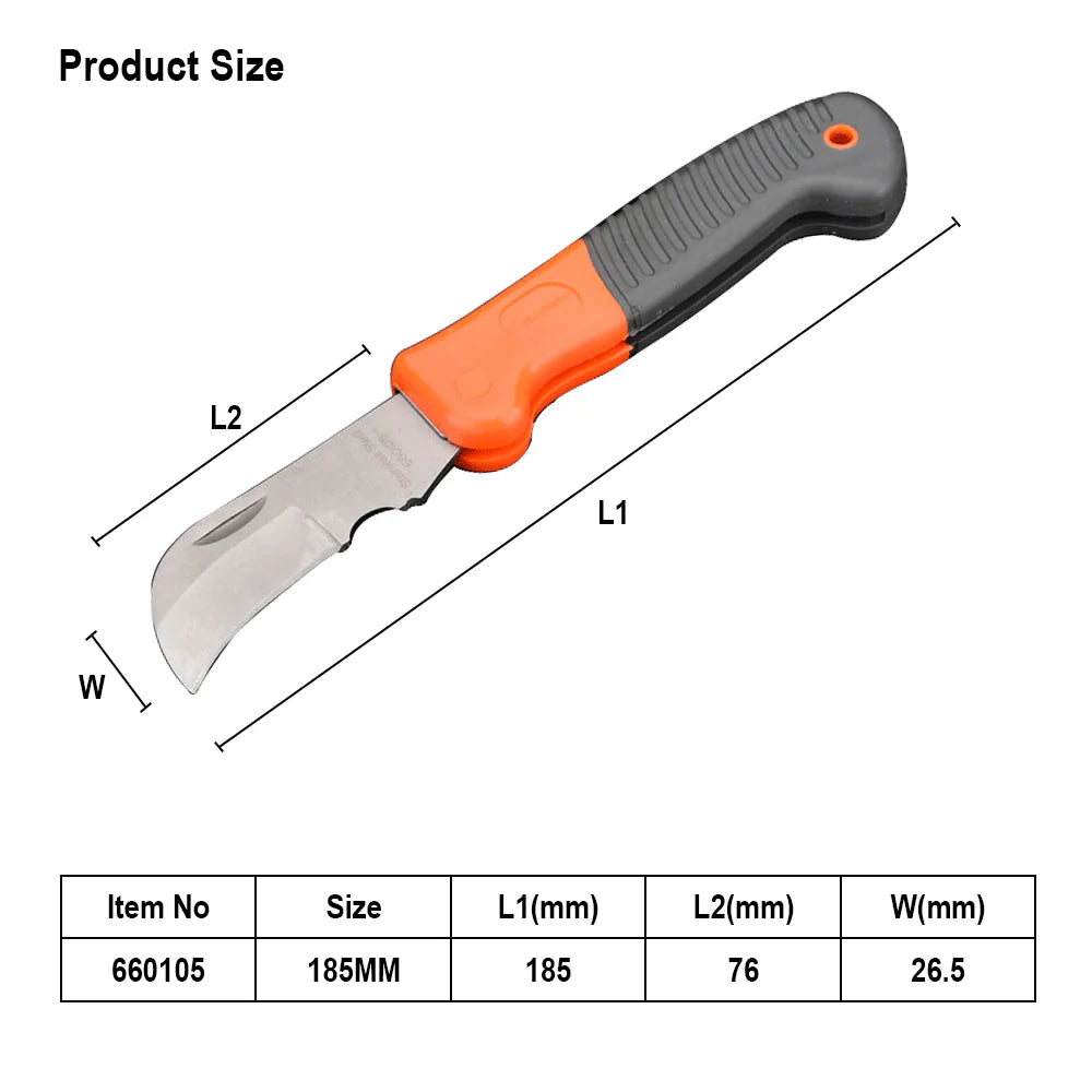 Harden Curved Electrical Knife 185mm Cable Stripping | 660105