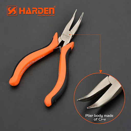 HARDEN 560302 4.5-Inch (115mm) Professional Mini Bent-Nose Pliers