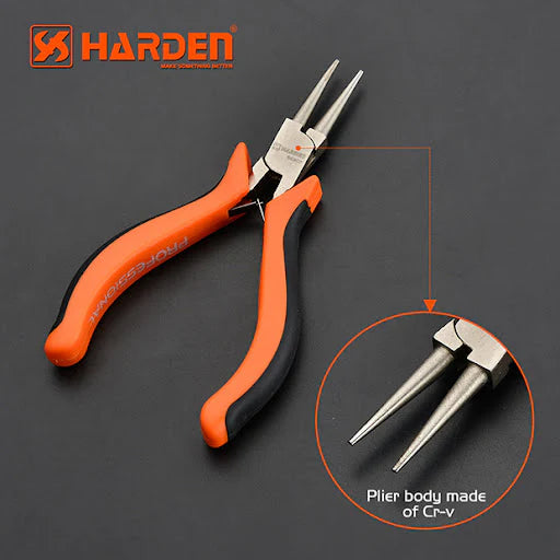 HARDEN 560307 4.5-Inch (115mm) Professional Mini Round-Nose Pliers