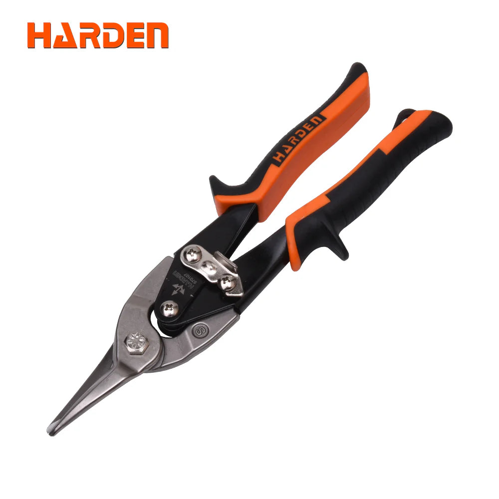 HARDEN 570107 professional 10 inch straight cut aviation snips made of 6150 Chrome Vanadium steel for cutting sheet metal