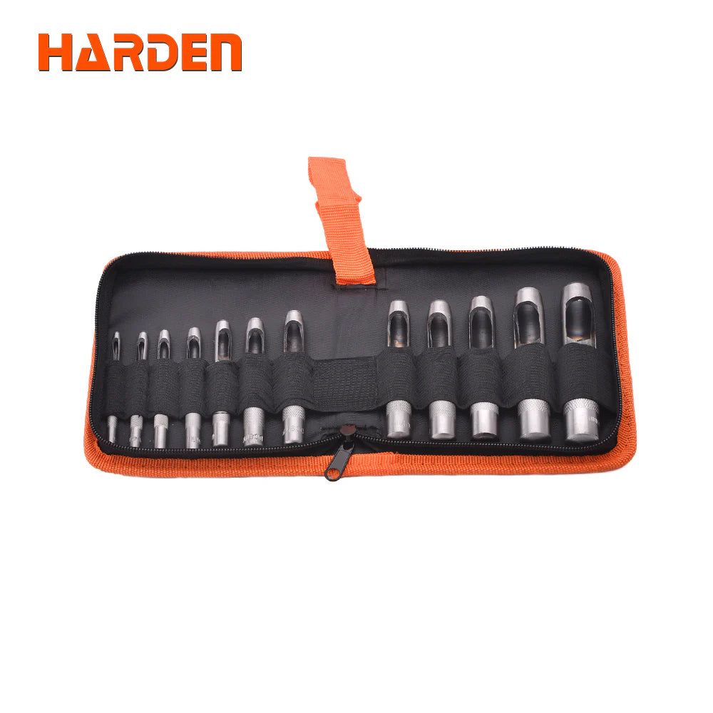 Harden 12Pcs Professional Hollow Punch Set 3-16mm | 610848