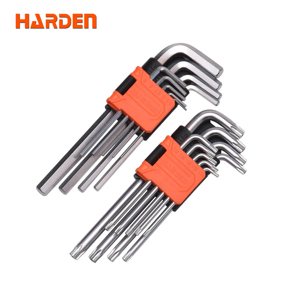 Harden Professional 18-Piece Extra-Long Hex and Torx Key Wrench Set | 540618