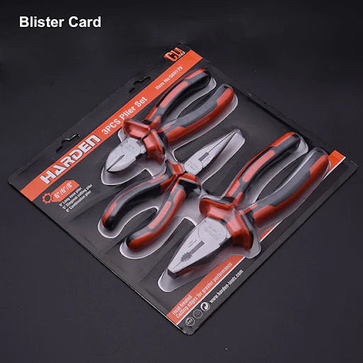 HARDEN 560179 3-Piece Professional Industry Line Pliers Set