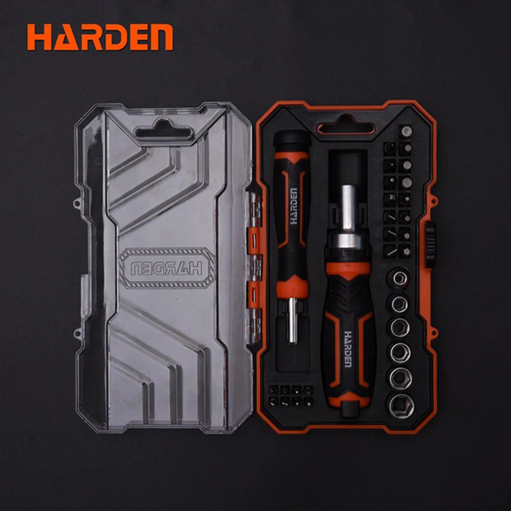 HARDEN 550931 31 Pcs Ratchet Screwdriver & Bit Set CrV