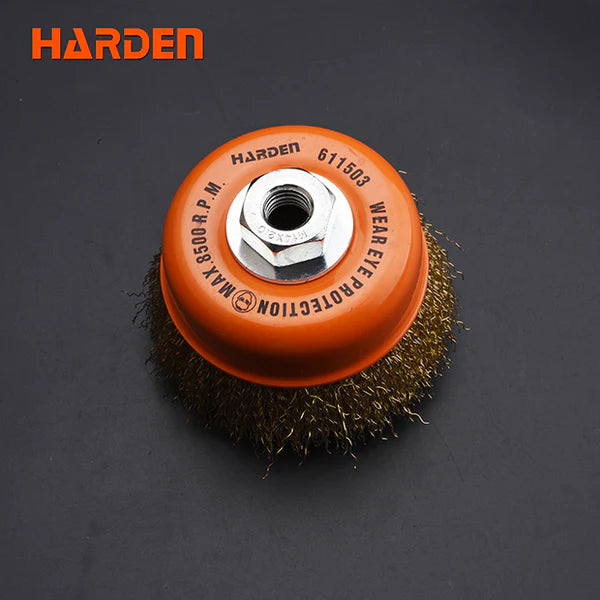 Harden Professional 100mm Crimped Wire Cup Brush – M14 x 2.0 | 611503