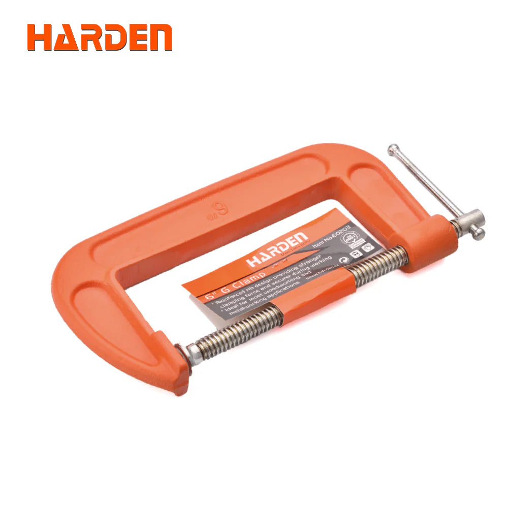 Harden Professional 8-Inch (200mm) Heavy-Duty G-Clamp | 600204