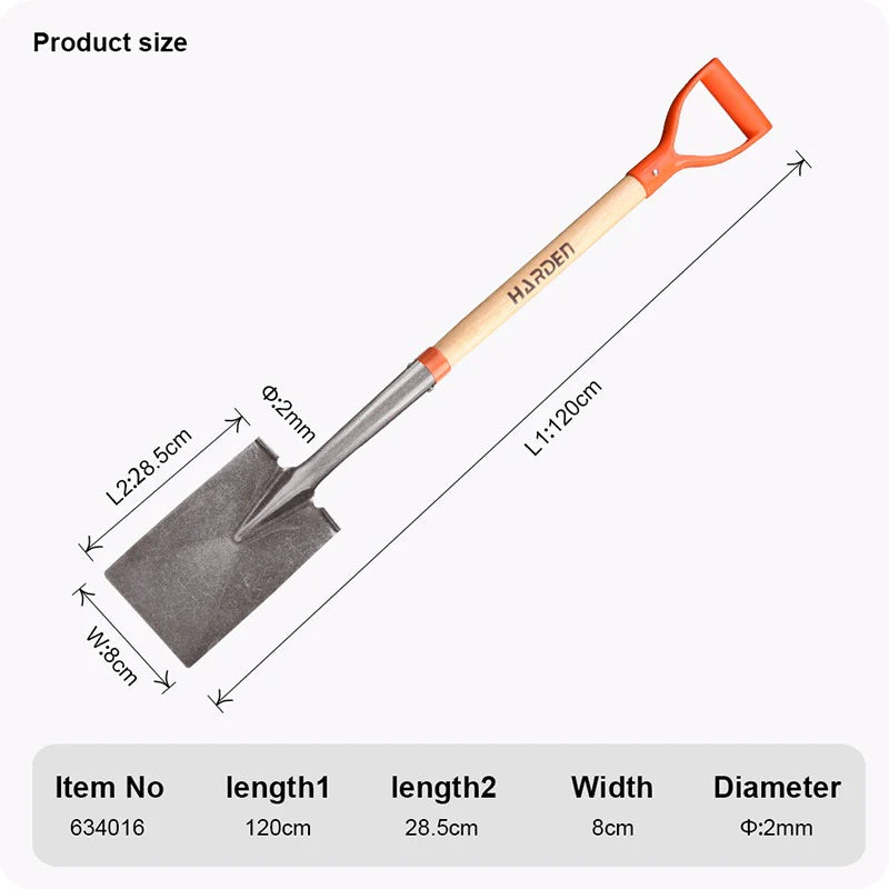 Harden Industrial Y-Type Handle Spade Heavy Duty Shovel | 634016