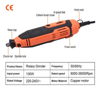 Harden 211-Piece Professional Rotary Grinder Set – 130W Multi-Purpose Tool Kit | 752912