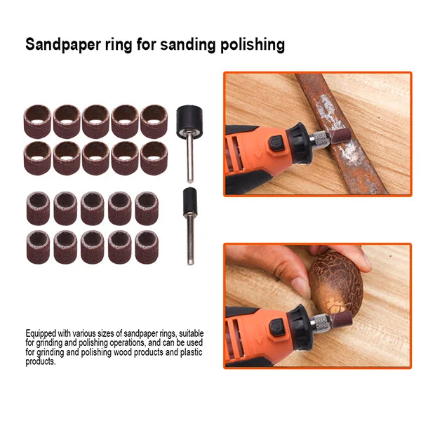 Harden 211-Piece Professional Rotary Grinder Set – 130W Multi-Purpose Tool Kit | 752912