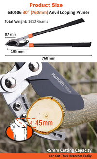 Harden  30.5" Anvil Lopping Pruner 45mm Cutting Capacity | 630506 Harden