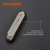Harden Professional 9-Piece Steel Number Punch Set – 3mm to 10mm | 610853 - 610859