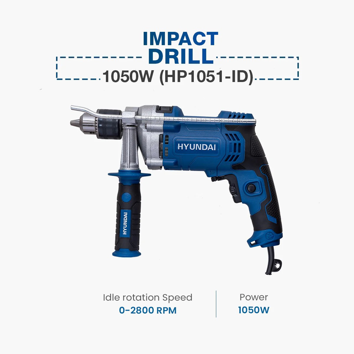 Hyundai 13mm Impact Drill 1050W | HP1051-ID Hyundai