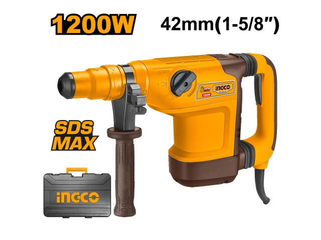 INGCO 1200W Rotary Hammer 42mm | RH1200428 available at Marvisons