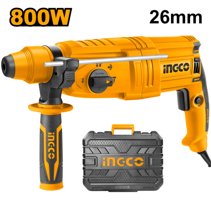 INGCO 800W Rotary Hammer 26mm RGH9028 available at marvisons