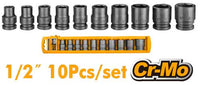 INGCO 10-Piece 1/2" Impact Socket Set | HKISSD12101