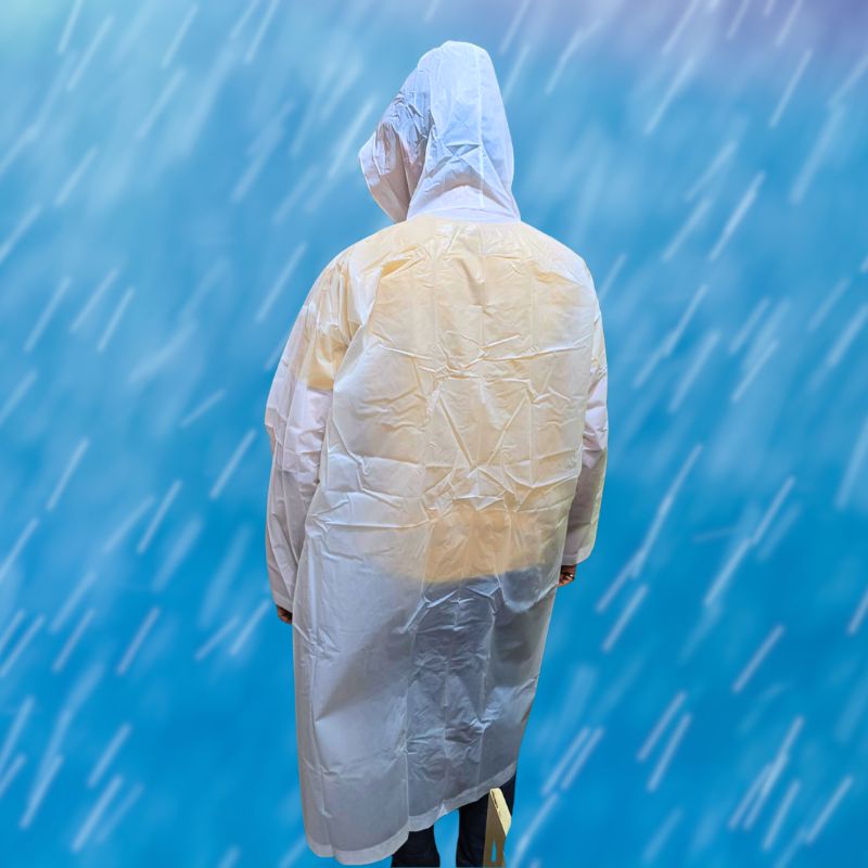 High Quality 100% Waterproof Adults Raincoat Outdoor Worker Safety Hooded Rain Coat
