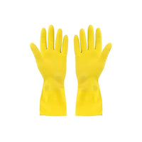 Reusable Dish Washing Gloves, Cleaning Gloves, Gardening, Kitchen, Car and Bathroom - 1 Pair Yellow Free Size