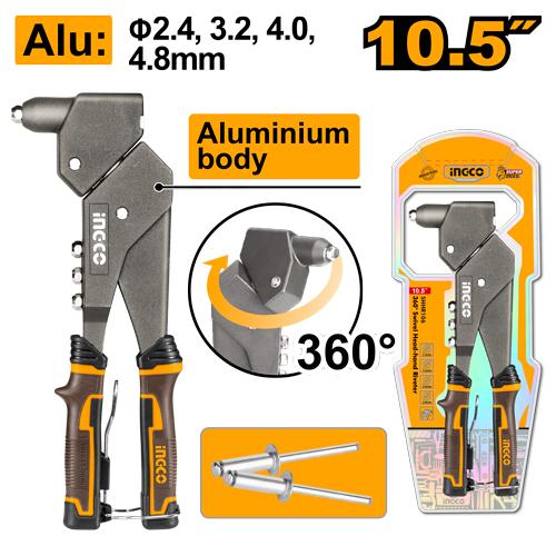Ingco 10.5 inch 360 Swivel Head-Hand Riveter | SHHR106 Ingco