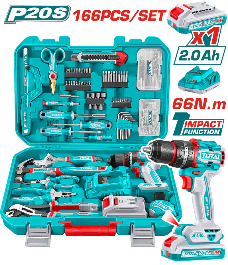 Total 166 Pcs Tool Set | THKTHP41667 Total
