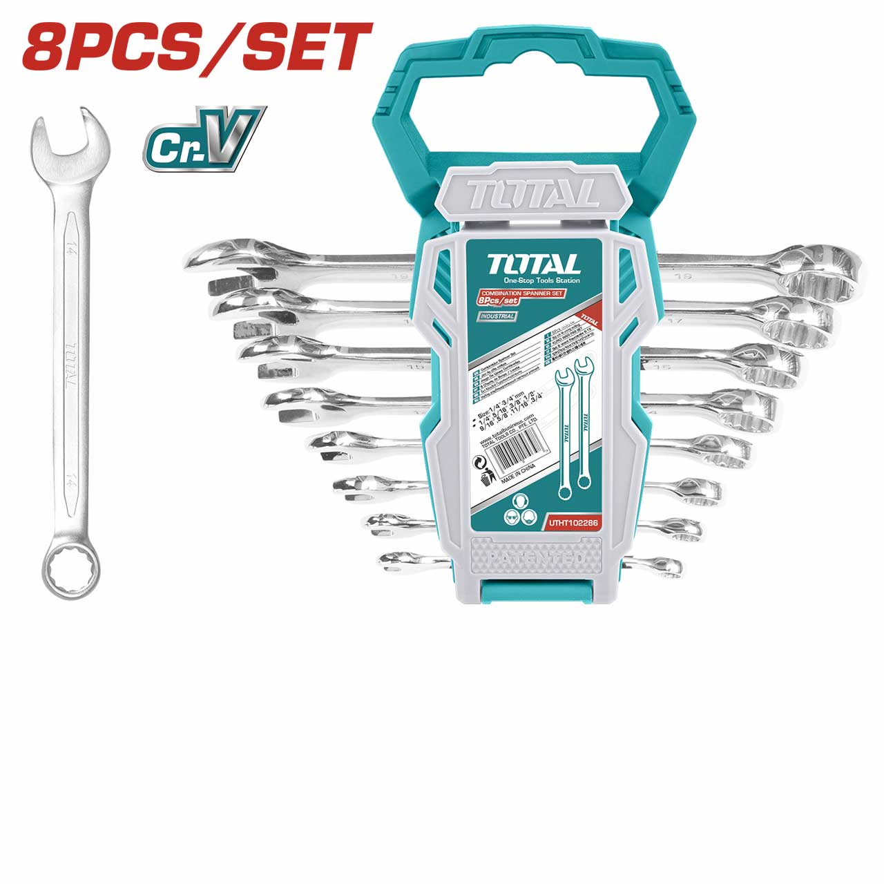 Total 8 Pcs Combination Spanner Set THT102286