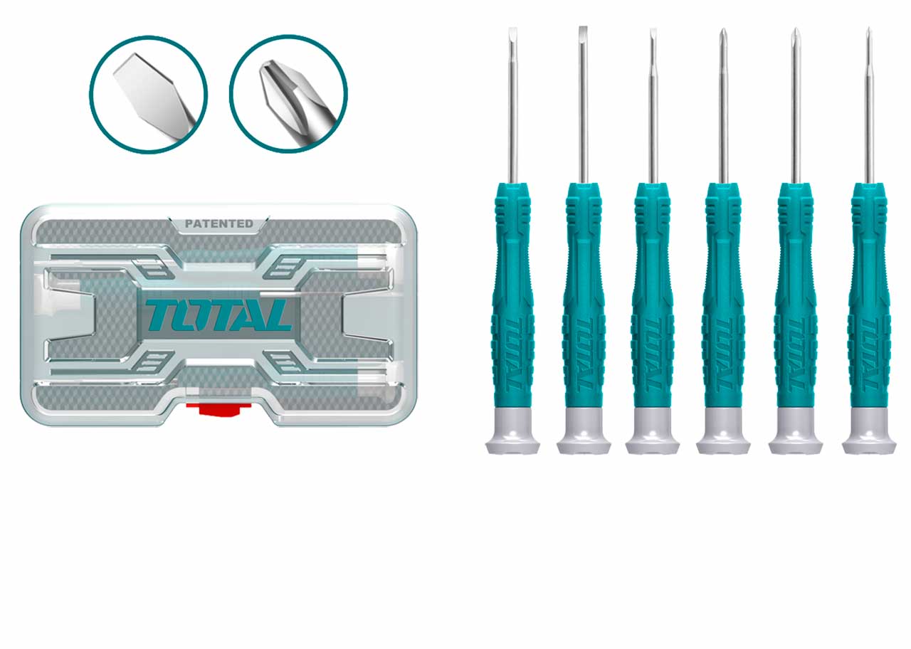 Total 6Pcs Precision Screwdriver Set THT250PS0601