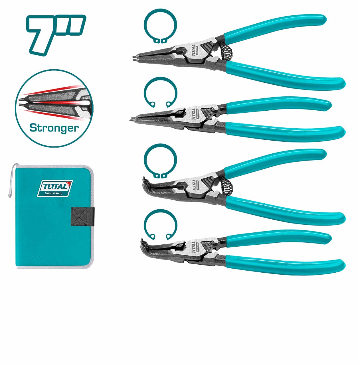 Total 4 Pcs Circlip Pliers Set THTJ214042