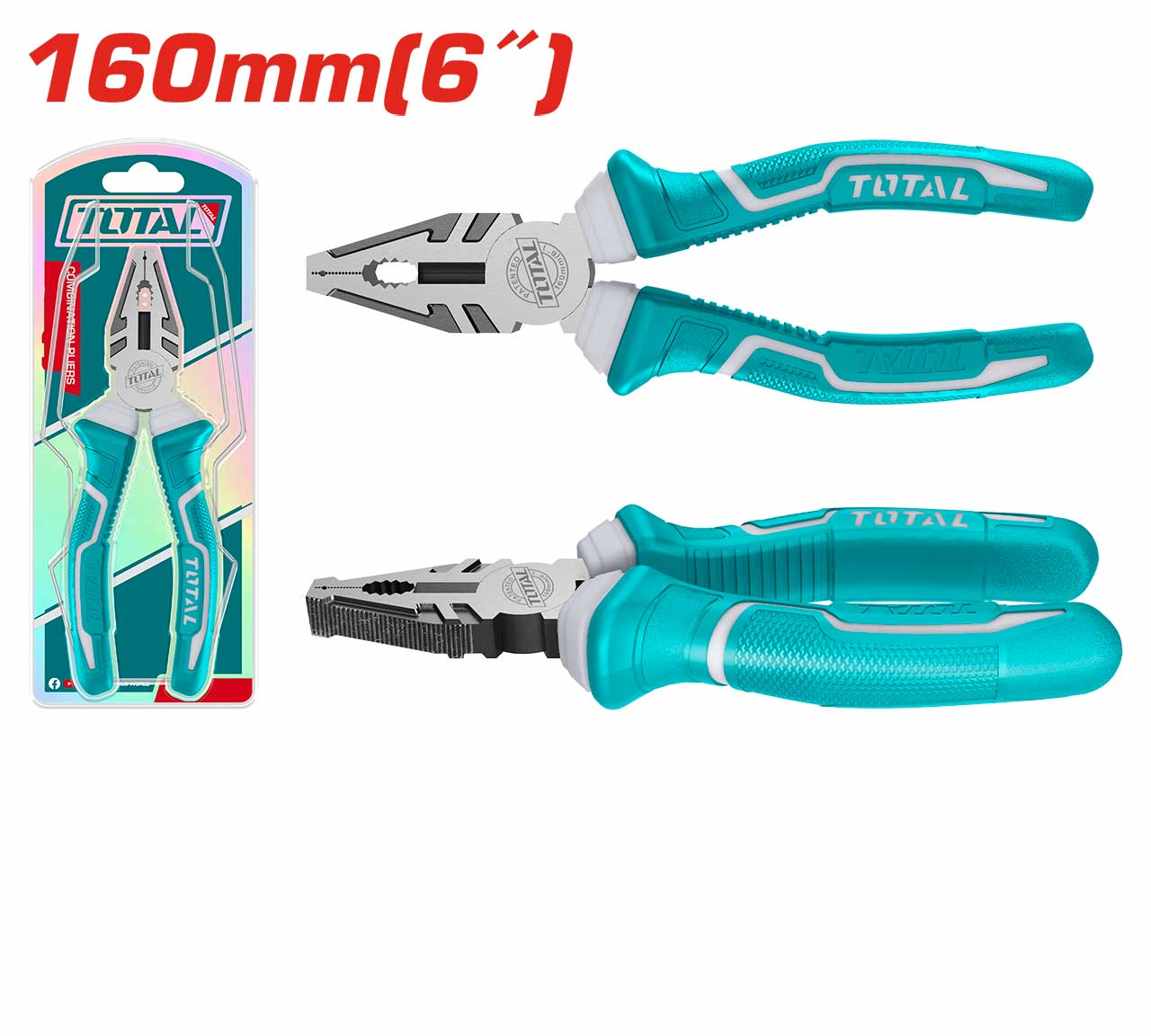 TOTAL Combination Pliers 6" Carbon Steel THT110606P available marvisons