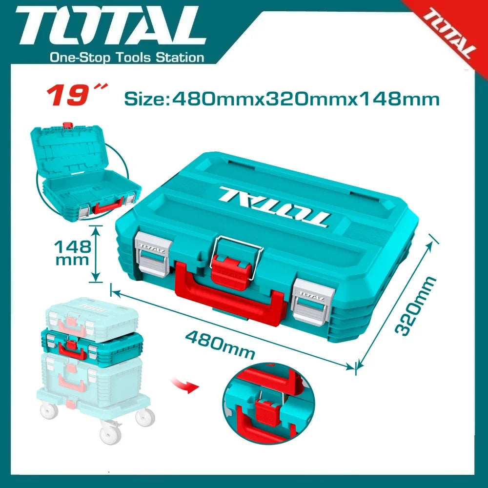 TOTAL Stackable Tool Box 19″ | TPBXS102