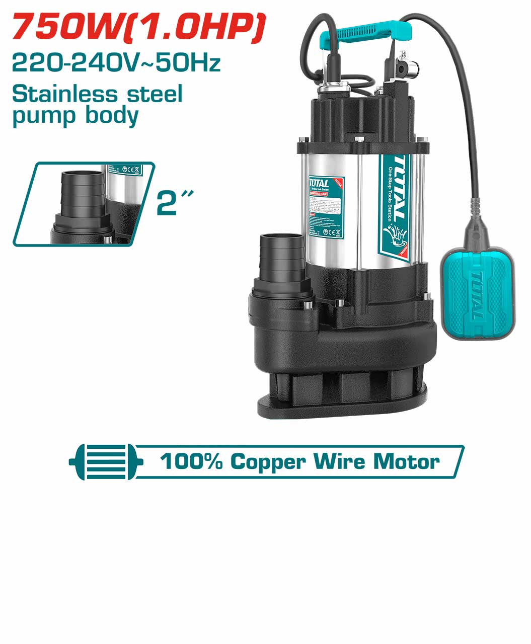 Total Submersible Sewage Water Pump  TWP775016