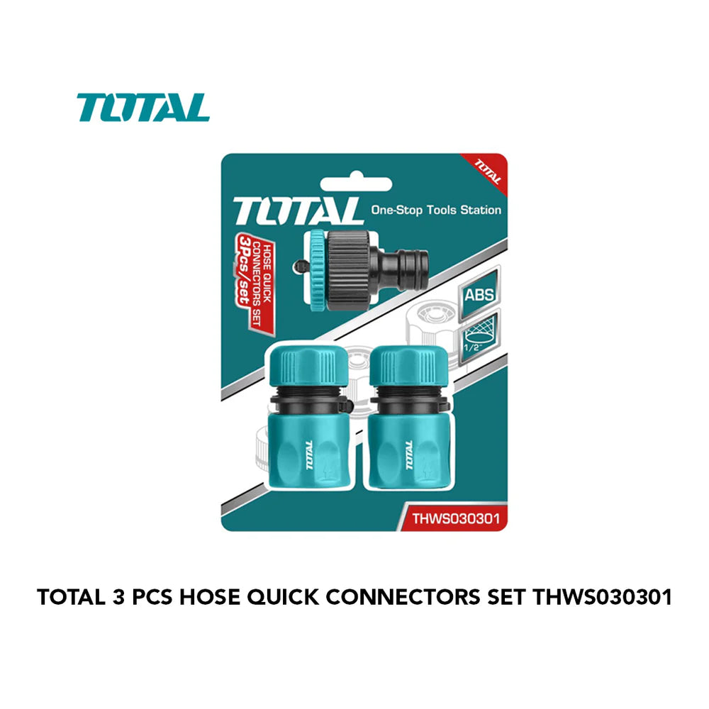 Total 3-Piece Hose Quick Connector Set THWS030301